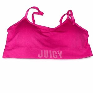 Juicy Couture Pink Sports Bra L NWT No Tag Logo